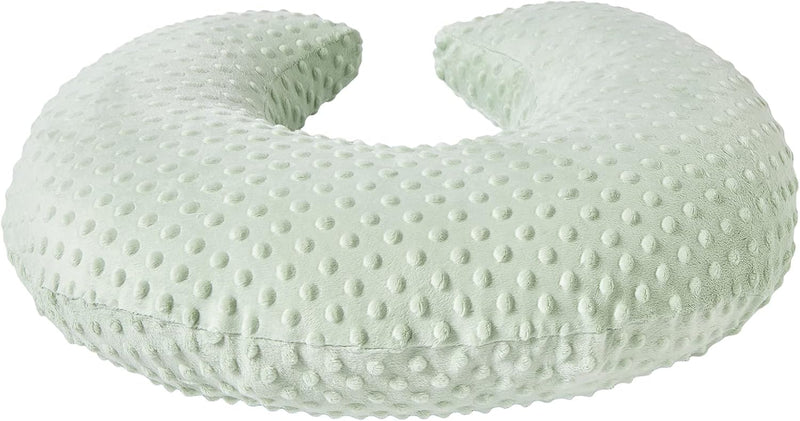 Nursing Pillow and Body Positioner with Premium Slipcover | for Breastfeeding for Baby Boys and Girls, Feeding Pillow with Breathable Comfortable Pillowcase (Green)