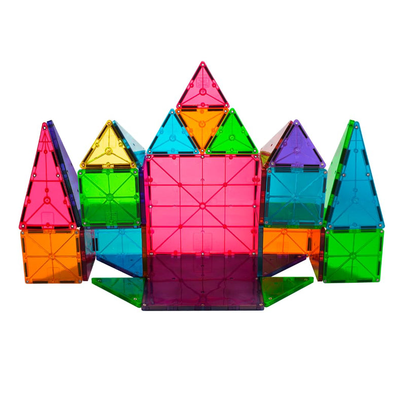 MAGNA-TILES Classic 32-Piece Magnetic Construction Set for 3+ Year Olds - Primary Colors and Geometric Shapes