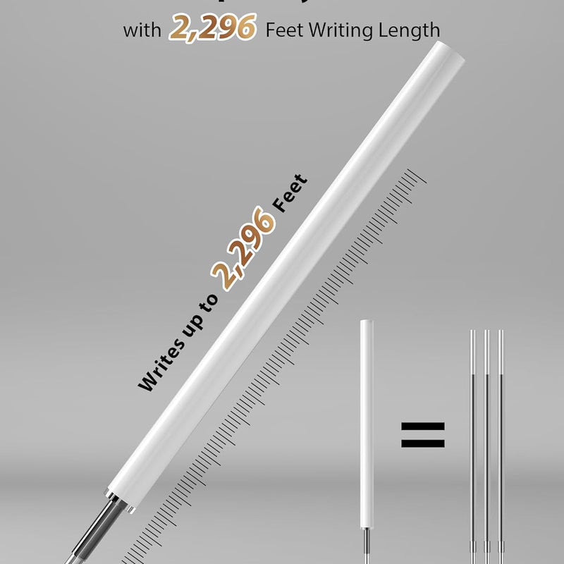 Hiacry 8 Pcs Gel Pens - 0.7mm Fine Point Smooth Writing Black Ink, Quick-Dry Long Lasting Fidget Pens, School & Office Supplies for Men Women（Classic-Black Ink）