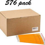 Madisi Wood-Cased #2 HB Pencils Bulk, 576 Count, Pre-sharpened | Box of Number 2 Pencils, Yellow, School Pack