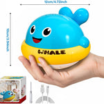 Whale Bath Toys, Toddler Pool Toys for 1 2 3 Year Old Boy, Light Up Baby Bath Toys for Kids Ages 1-3, Bathtub Fountain Water Toys for Toddlers Girl & Boy Gifts