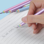 ECOTREE Pre-Sharpened Pencils #2 Cute Number 2 Pencils with Erasers for Kids Eco Rainbow Paper Pencil for School, Writing, 12 Count