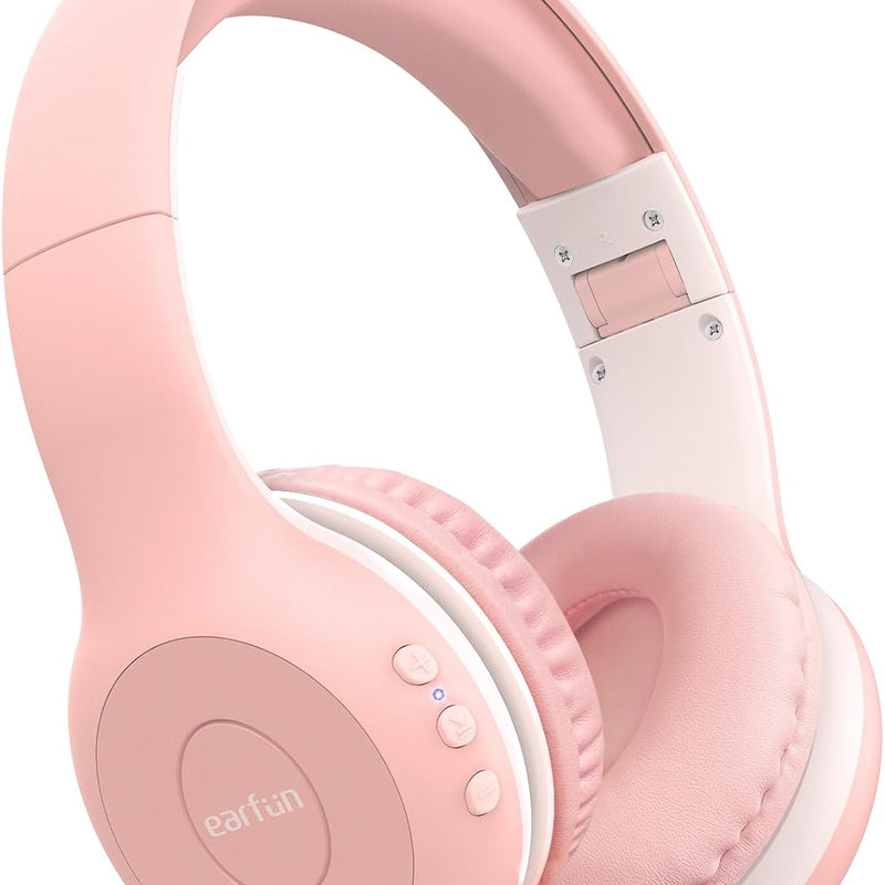 EarFun K2 Kids Bluetooth Headphones for School, Kids Headphones with Mic | Volume Limited, 40H Playtime, Built-in Mic, Stereo Sound, Foldable Over-Ear Headphones for Kids/Toddler/Travel/Tablet, Blue