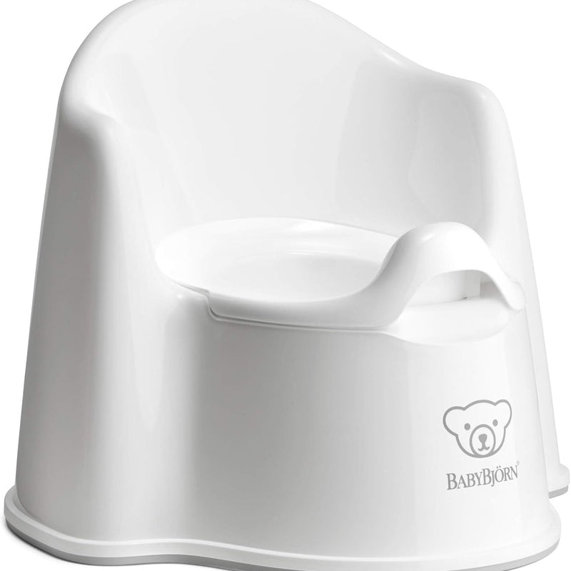 BabyBjörn Potty Chair, Deep Green/White | Potty Training Toilet, Easy-to-Clean, Removable Inner Potty, Non-Slip