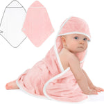 Hooded Towel for Newborn, 2 Pack Soft Coral Fleece Baby Towels | Ultra Absorbent Bath Cloths Bulk for Infants, Toddlers, Newborn Essential- 30 x 30 inch - Grey & Blue