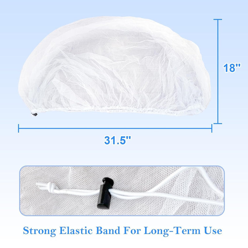 South to East Breathable Mosquito Net for Stroller with Drawstring, White | Baby Bug Netting with Storage Bag, Portable Stroller Mosquito Nets for Car Seat, Bassinet, Cradle, Travel & Camping Crib