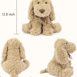 WEIGEDU Poodle Goldendoodle Stuffed Animal, 11.8", Golden | Adorable Toy Dog, Labradoodle Plush, For Kids Boys Girls, Birthday Easter Nursery Bedtime Gift