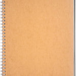DSTELIN 10 inch x 7.5 inch, 100GSM, Blank Spiral Notebook, 1-Pack, Soft Cover, Sketch book, 100 Pages / 50 Sheets, with writing backboard, (Brown)