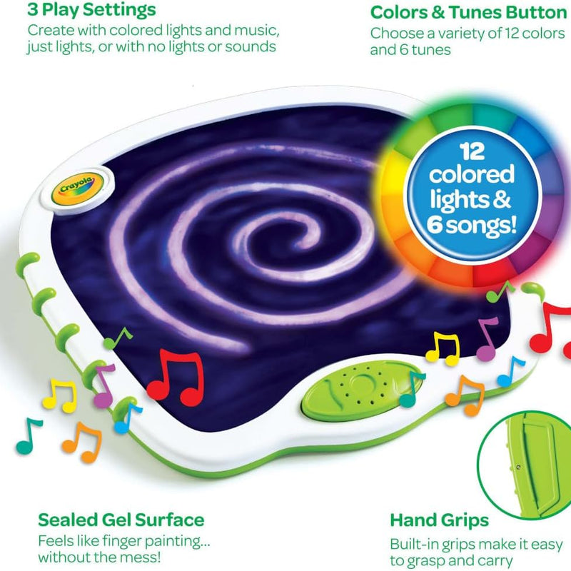 Crayola Toddler Touch Lights, Musical Sensory Toys for Toddlers, Learning Gifts, Light Up Drawing Pad, Mess Free Painting, Travel Activity, 2+