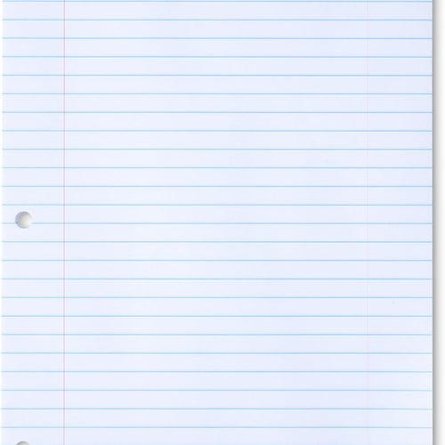 Amazon Basics Wide Ruled Loose Leaf Paper, 10.5" x 8", 150 Sheets, No Binding, White, 1-Pack