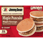 Jimmy Dean Snack Size Maple Pancake & Sausage Sandwiches, 10 Count (Frozen)