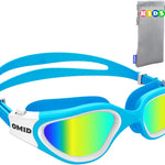 OMID Kids Swim Goggles, P2mini Polarized Swimming Goggles Comfortable for Age 6-14