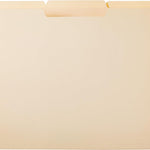 Amazon Basics Sturdy File Folders with Reinforced Tabs for Filing and Organization, 1/3-Cut Tab, Assorted Positions, Letter Size, 8.5x11 inches, Manila, 100-Pack