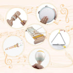 Montessori Wooden Toys: Toddler Musical Instruments Set with Boho Xylophone, Safe for Kids 3+