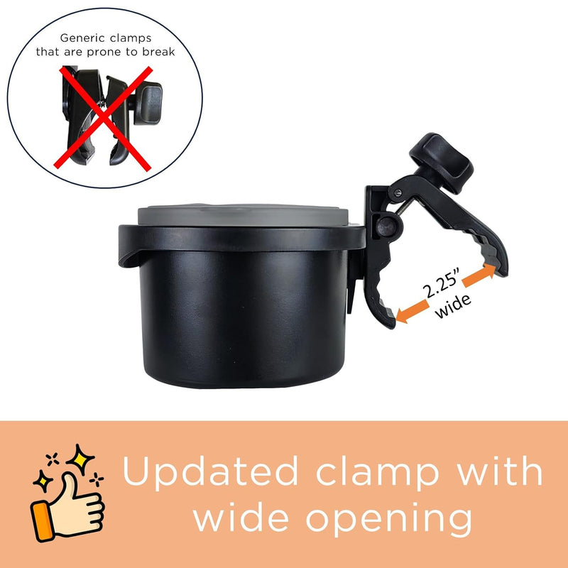 Universal Stroller Snack Tray Attachment | Stroller Cup Holder Attachment Universal Snack Tray for Stroller Tray Attachment | Clip On Baby Stroller Accessories for Joggers, Umbrella & Wagons