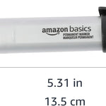 Amazon Basics Large Chisel Tip Permanent Markers, Quick Drying, Fade Resistant, Black, 12-Pack