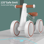 SEREED Baby Balance Bike for 1-2 year olds, Aluminum Frame, 4 Wheels, Sturdy and Comfortable Design
