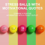 Lumarice Stress Balls (5 Pack) for Kids and Adults - Stress Relief Balls with Motivational Quetos - Hand Exercise Balls to Relieve Anxiety and Stress
