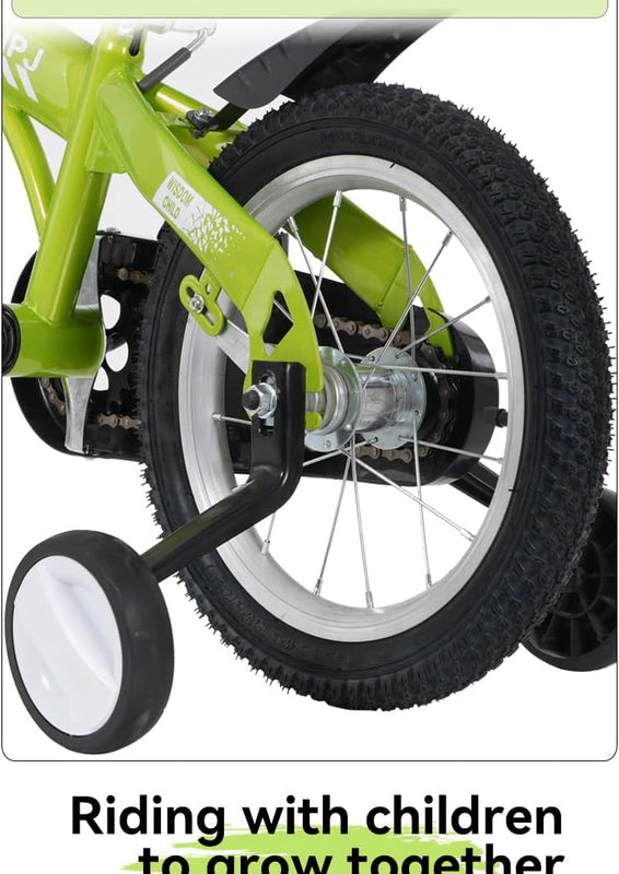 16 18 Inch Kids Bike with Training Wheels, Sturdy Frame and Adjustable Components