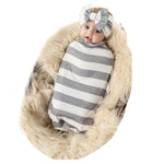 Galabloomer Newborn Receiving Blanket Headband Set Baby Flower Swaddle