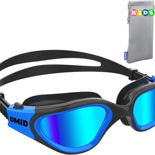 OMID Kids Swim Goggles, P2mini Polarized Swimming Goggles Comfortable for Age 6-14