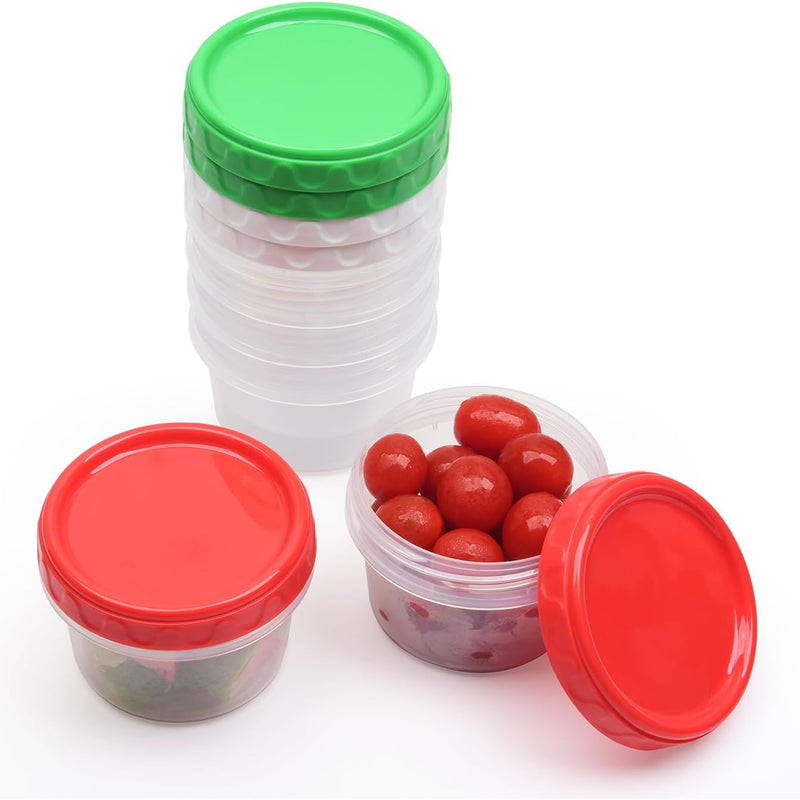 8oz Small Plastic Freezer Food Containers with Lids, 1 Cup, 12pcs | Airtight & BPA-free for fresh food. Dishwasher/freezer safe, perfect for daily meal prep, portion control,snacks on-the-go.