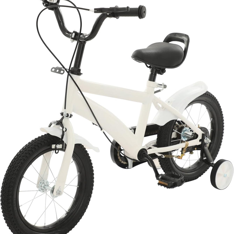 YIYIBYUS 14" Kids Bike, 14 Inch Children's Bicycle, Training Wheels, Adjustable Height, Dual Brake, Suitable for 3-6 Years Old