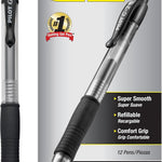 PILOT G2 Premium Refillable and Retractable Rolling Ball Gel Pens, Ultra Fine Point, Black Ink, 12-Pack (31277)