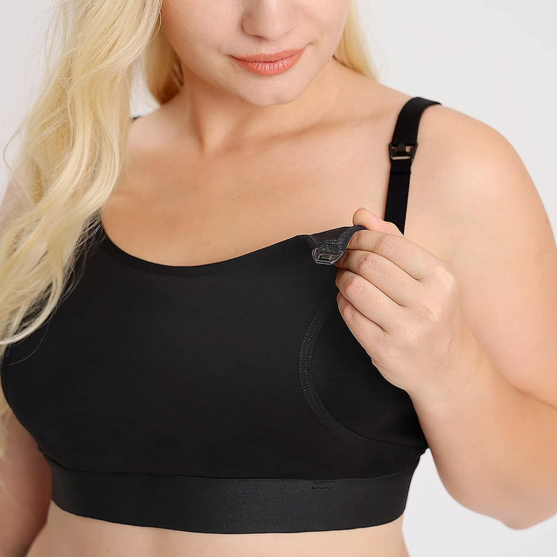 Momcozy Hands Free Pumping Bra, Adjustable Breast-Pumps Holding and Nursing Bra, Pumping & Nursing Bra in One