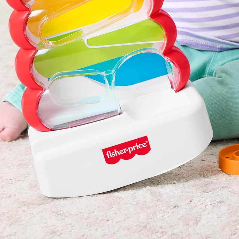 Fisher-Price Drop Through Rock-a-Stack | Baby & Toddler Toy, Coin Drop Activity for Developmental Play, Infants Ages 9+ Months