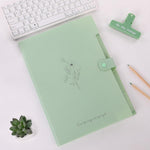 SKYDUE Expanding File Folder with 5 Pockets, Aesthetic Accordion File Organizer, Portable Document Paper Bill Receipt Organizer, School Office Supplies, Letter/A4 Size, (1, Pea Green)