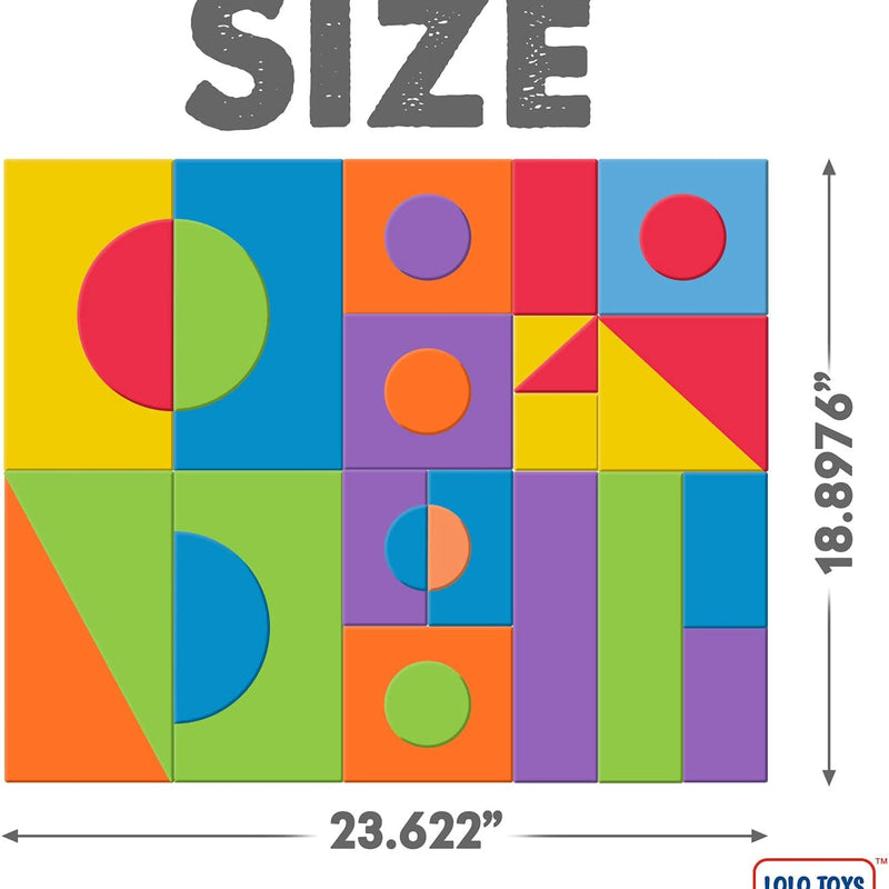LOLO TOYS Large Building Foam Blocks - Giant Jumbo Big Blocks for Toddlers (30 Pieces)