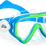 Seago Kids Swim Goggles Snorkel Diving Mask for Youth(5-15), Anti-Fog 180° Clear View
