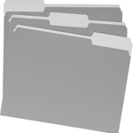 Amazon Basics File Folders for Organization, Letter Size, 1/3 Cut Tab, Gray, 36-Pack
