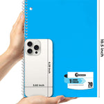 Rosmonde Spiral Notebooks, 12 Pack, 1 Subject Notebook, Wide Ruled, 70 Sheets, 8 x 10-1/2", 3 Hole Punched, School Supplies, Bulk Single Subject Spiral Notebook Bulk, Assorted Colors Pack of Notebooks
