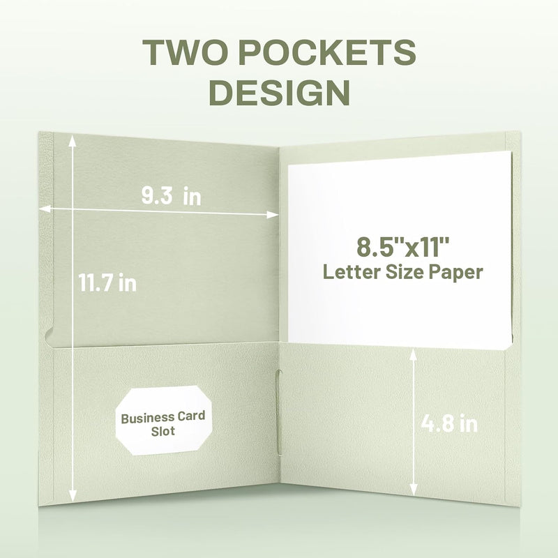 SUNEE Folders with Pockets (25 Pack, Pastel Colors), 2 Pocket Folders Fit Letter Size Paper, Paper File Folder for School Office Home Business