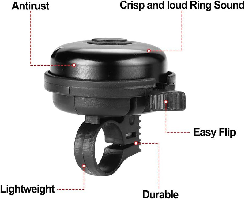Aluminum Accmor Classic Bike Bell, loud crisp clear sound for adults and kids