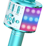 Amazmic Kids Karaoke Microphone Machine with LED Light, Bluetooth, for Girls and Boys Age 3-12