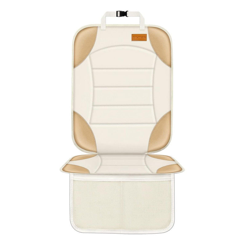 Car Seat Protector for Child Seat Cushion for Leather and Fabric Seats, 2 Mesh Pockets, Non-Slip Backing, Carseat Protectors for Vehicles, Baby, Pets (2 Pack)