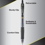 Pilot G2 Premium Refillable & Retractable Rolling Ball Gel Pens, Bold Point, Bold Gel Pens, 1.0mm, Black Ink, 12-Pack