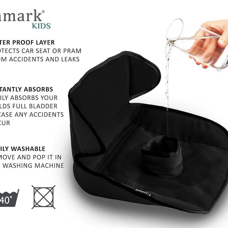 Lynmark® Potty Training Car Seat Protector Cover - Pee Protector, 1 Pk Black