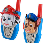 Ekids Paw Patrol static-free extended range walkie talkies for kids indoor and outdoor use, Chase Marshall