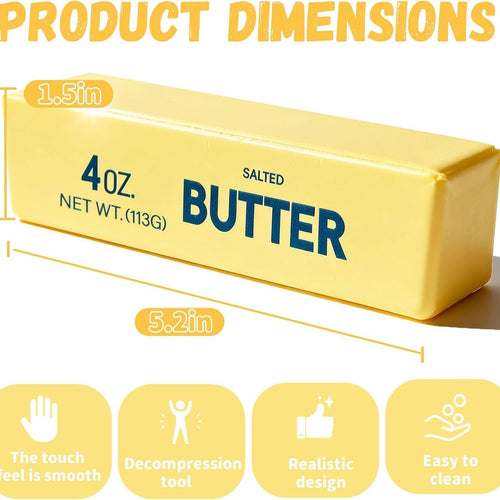 QHPOQU 2 Packs Slow Rising Squishy Butter Squeeze Toys Pack Sensory Stress Relief Squishies Soft & Stretchy Fidget Toys for Anxiety Relief Party Favors Squishy Butter
