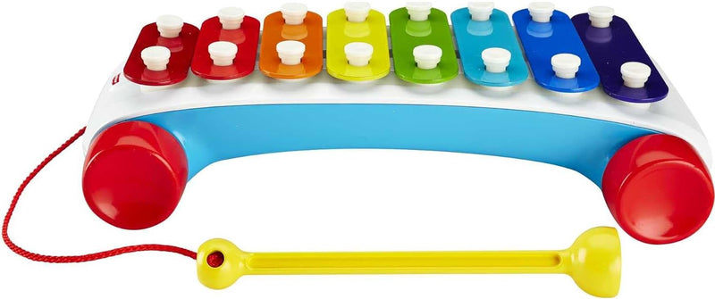 Fisher-Price Toddler Pull Toy, Classic Xylophone Pretend Musical Instrument with Mallet for Preschool Kids Ages 18+ Months
