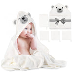 Momcozy Baby Towel, 5pcs Baby Bath Towel Set，Soft&Breathable，Elephant