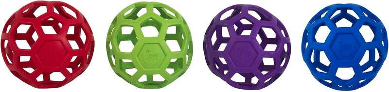 JW Pet Hol-ee Roller Dog Toy Puzzle Ball, Natural Rubber, Extra Large (7.5 Inch Diameter), Colors May Vary, (Count of 1)