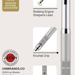 uniball Kuru Toga Elite Mechanical Pencil Starter Kit, 0.5mm, HB #2, Silver Barrel, 1 Pack