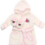 Spasilk 100% Cotton Hooded Terry Bathrobe with Booties Baby One Size Gifts — Shower