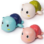 LiKee Bath Toys 3 Pack with 3 Colors | Cute Swimming Turtles Wind Up Toys for Baby Toddlers 1+ Years Old | Floating Bath & Pool Toys for Kids Age 1-3-5 | Baby Shower & Birthday Gift (Boys Girls)