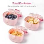 NCVI Formula Container To Go, Baby Formula Dispenser On The Go with Scoop | Formula Holder for Travel, Outdoor Picnic with Baby Infant, Portable Container for Milk Powder, Snacks, Candy, Fruits (Pink)